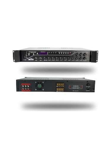 Dexun D 230 250 Watt 3 Zone İki Mik Grş Usb Bt 4/16 70 100v Hat Trafolu Anfi