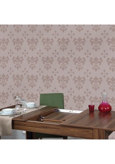 Pasifichome Oblo Açılır Mutfak Masası Ceviz / Açılır Kapanır Yemek Masası