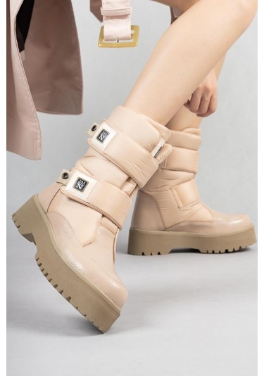 Celira Nsl386 Nude Rugan Kışlık Kadın Kar Botu