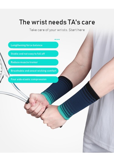 Tek Boyut-spor Bilek Koruyucu Örme Basınç Güçlendirici Bilek Koruyucu Basketbol Voleybol Fitness Ağırlık Kaldırma Bilek Desteği-gri Gri