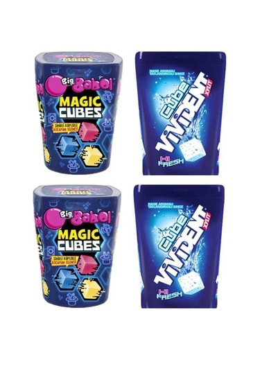 Vivident Cube Nane + Big Babol Magıc Cubes Karışık Meyve Sakız