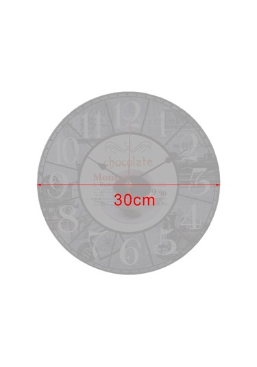 Homyl Oturma Odası Yatak Için Vintage Stil Yuvarlak Duvar Saati C