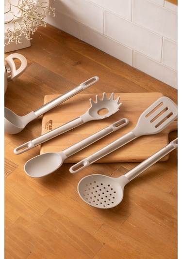 Emsan Soft 5 Parça Servis Seti Gri