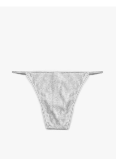 Koton Yanları İpli Rahat Kalıp Brief Külot Gri Melanj 6wlk30141mk Gri Melanj