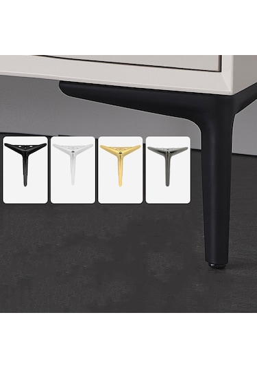 Lh-xy-0010 Kanepe Dolabı Metal Ayaklı Mobilya Ayağı, Yükseklik: 19cm Mat Siyah Mat Siyah