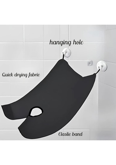 Hightower Siyah Erkek Sakal Önlüğü Yüksek Kalite Yapışmaz Tüy Tuzak 2 Emme Kupası