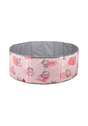 Baby Marine Katlanır Aktivite ve Top Havuzu Desenli Pembe