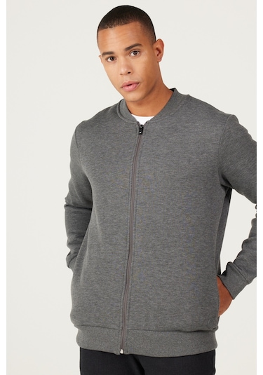 AC&Co / Altınyıldız Classics Erkek Antrasıt Melanj Standart Fit Normal Kesim İçi Polarlı Kolej Yaka Pamuklu Sweatshirt Antrasit AC&Co / Altınyıldız Classics Erkek Antrasıt Melanj Standart Fit Normal Kesim İçi Polarlı Kolej Yaka Pamuklu Sweatshirt Antrasit