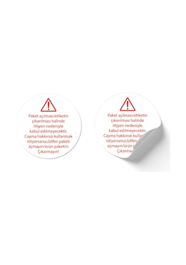 Yuvarlak Kuşe Ambalaj, Kutu Sticker Paketi Açmayın Etiketi, 27 M