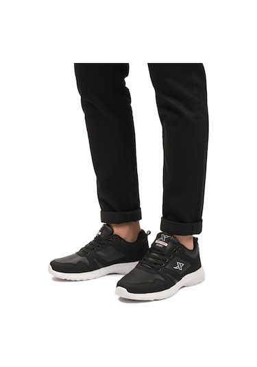 Siyah Beyaz Büyük Numara Bağcıklı Erkek Spor Ayakkabı Xstep 020-cilt M Siyah - Beyaz