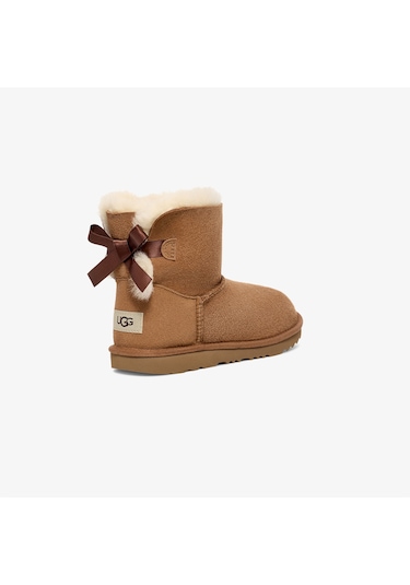 Ugg Mini Bailey Bow Çocuk Kahverengi Bot Düz 1017397k Kahverengi
