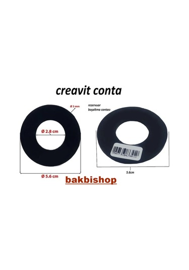 Creavit Gömme Rezervuar Boşlatma Contası Siyah