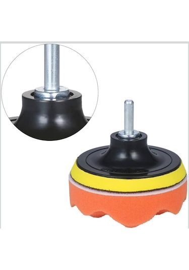 11 Parça Pasta Cila Polisaj Süngeri Seti Matkap Uyumlu 115mm Çap