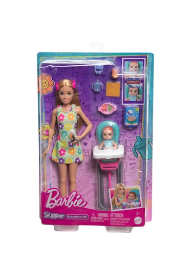 Barbie HTK35 Bebek Bakıcısı Skipper ve Aksesuarları Oyun Setleri