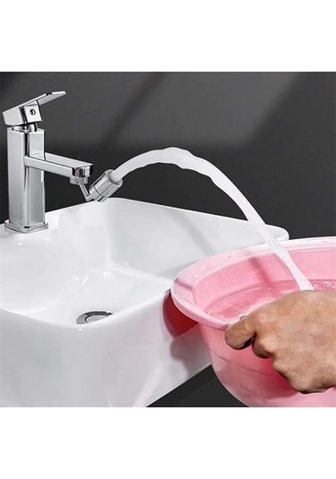 Buffer 720 Derece Dönebilen 4 Filtreli Tüm Musluk Tipleri İle Uyumlu Montaj Aparatlı Musluk Başlık - 9036518020682drvs1