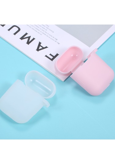 Youmex İ-12 Kablosuz Kulaklık Kılıfı, Silikon Malzeme, Evrensel Uyumlu, Askı Takımı İle, Mavi Rengi Mavi