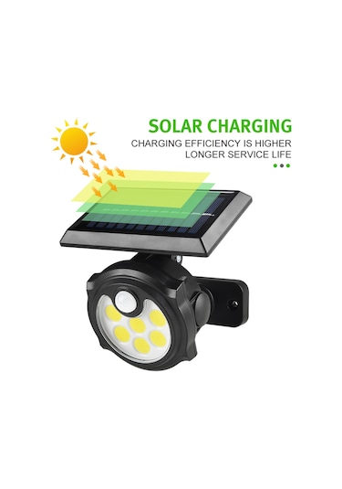 Wezone Güneş Enerjili Hareket Sensörlü Bahçe Aydınlatma - 36 Led, 3 Mod, Ip65 Su Geçirmez
