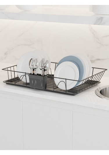 Suntel Mat Siyah Tek Katlı Bulaşıklık Tabaklık Diğer
