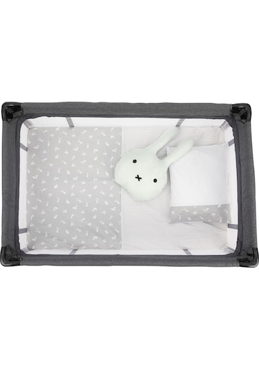 Sema Baby 6 Parça Lüks Park Yatak Bebek Uyku Seti - Happy Rabbit Çok Renkli