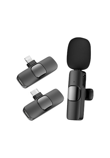 Symbee İphone Uyumlu İçin 2.4g Kablosuz Gürültü Engelleme Kragı Mikrofonu - Canlı Yayın, Tiktok, Instagram İçin Telefon Mikrofonu Ve Adaptör Seti