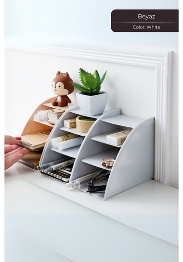 Lüks Makeup Ruj, Rimel, Oje Düzenleyici Organizer, Ruj Standı, Beyaz Çok Renkli