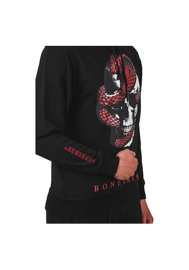 Bonesmen Erkek Kapüşonlu Sweatshirt (463015844) Siyah