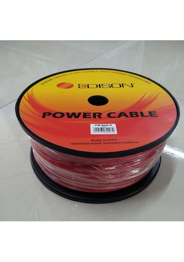 Edison Pro8ga 8ga Artı Kablosu Çoraplı 30mt