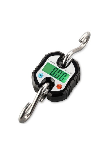 Honmex 150kg Çift Hassasiyetli Mini Ağır Duty Dijital Vinç Terazi - Çelik Kanca, Abs Gövde, Lcd Işık, Kg/lb/jin Dönüşümü Pil Dahil Değil