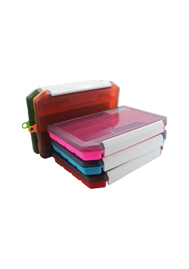 1/2/3 Sazan Balıkçılığı Takım Kutusu Düzenleyici Balıkçılık Boncukları Kırmızı 20,5x14,5x3 Cm 3'lü Set