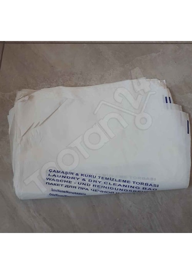 Otel Tipi Kirli Çamaşır Poşeti Laundry Bag K-146 1000 Adet Beyaz