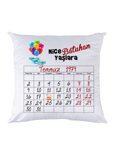 Doğum Günü Hediyesi Takvim Yaprağı Yastık
