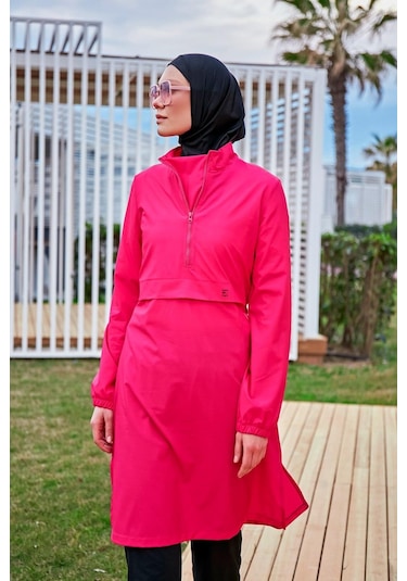 Marina M2408 Tam Kapalı Mayo-fuşya Fuşya