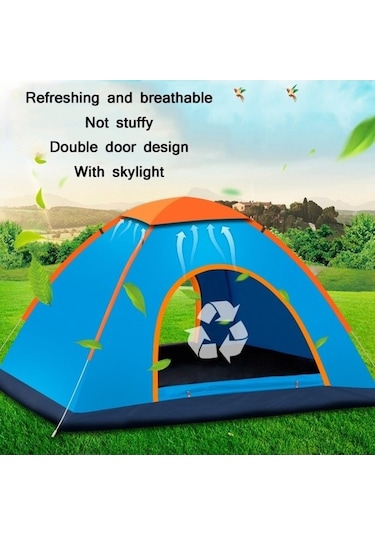 Prestigegoods Çift Kişilik Mavi Plaj Çadırı, Otomatik Hızlı Kurulum, Yağmur Ve Güneşe Dayanıklı Mavi