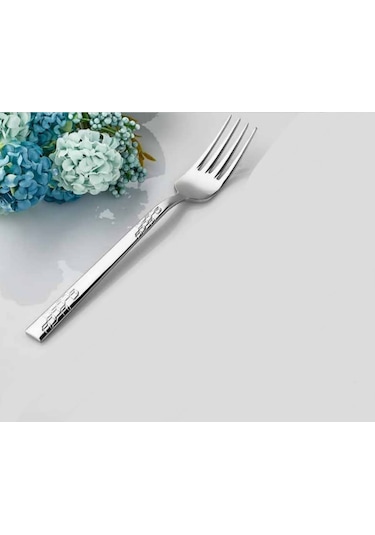 İnter Çelik Karel Model 12'Li Tatlı Çatalı Gümüş