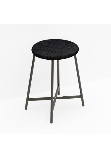 Sandalye Tabure Mutfak Sandalyesi Siyah Döşemeli 1480