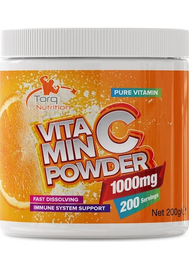 Torq Nutrition Vitamin C Powder 1000 Mg 200 Gr