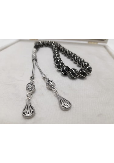 Soma Tesbih Ayhan Demircan Usta Gümüş İşleme Altılı Çeşni Bülbül Tesbih