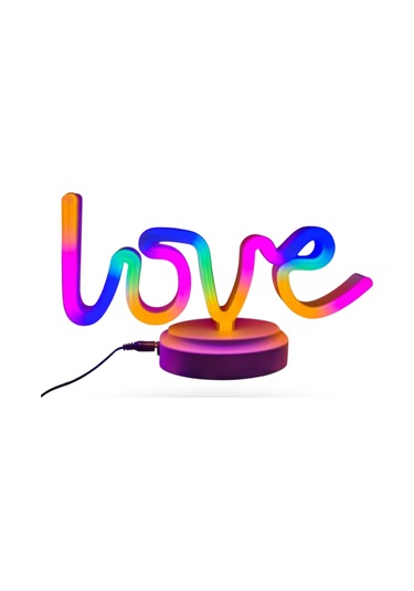 Büro Ev Ofis Hediyesi İçin Usb Pilli Neon Işıklı Love Yazılı Masaüstü Gece Lambası Diğer