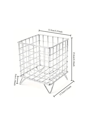 Çağdaş Masa Düzenleme Saklama Sepeti - Ofis Saklama Kutusu, Gümüş