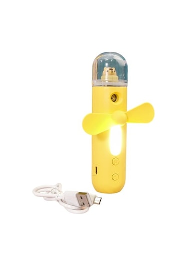 Plastik El Fan, Sessiz Ve Basit, Öğrenci Yurtta Büyük Rüzgar Taşınabilir Fan Için Uygun 2436 Sarı