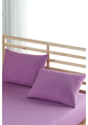 Formeya Ranforce %100 Pamuk Yastık Kılıfı 2 Adet 50X70 Kapaklı Lila