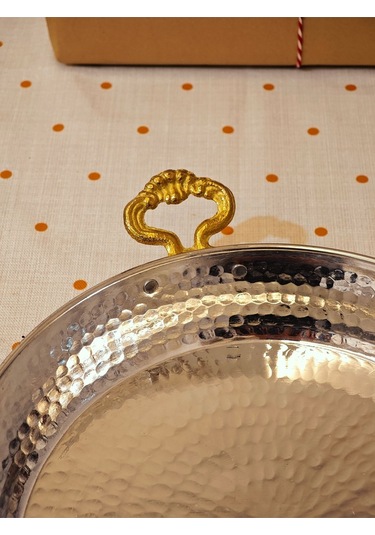 Modabakır Bakır Büyük Kapaklı Tava 24 Cm Model:5656p Bakır