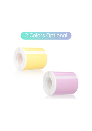 Ximistore9 Phomemo Ve Detonger Modelleri İçin 50x50mm 150 Yaprak Pembe Isıya Duyarlı Dairesel Etiket