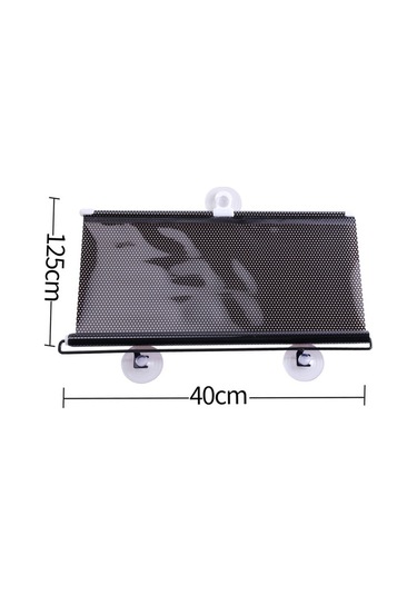40 125 Cm Araba Otomatik Isı Yalıtımı Geri Çekilebilir Cam Pencere Güneşlik Kapak Kalkan Perdesi-siyah