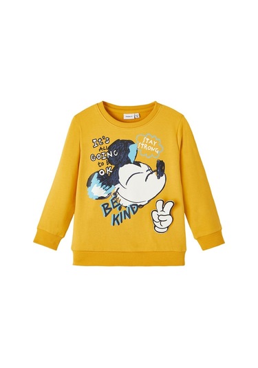 Name It Mickey Mouse Mango Erkek Çocuk Sweatshirt 13221200 001 Sarı