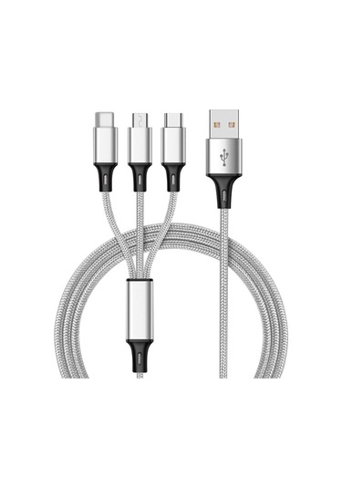 Usb Kablosu İphone Uyumlu 12 11 Xs X 8 7 6 Şarj Şarj Cihazı 3 İn 1 Mikro Usb Kablosu Usb Tip C Cep Telefonu Kabloları Samsung Uyumlu S9