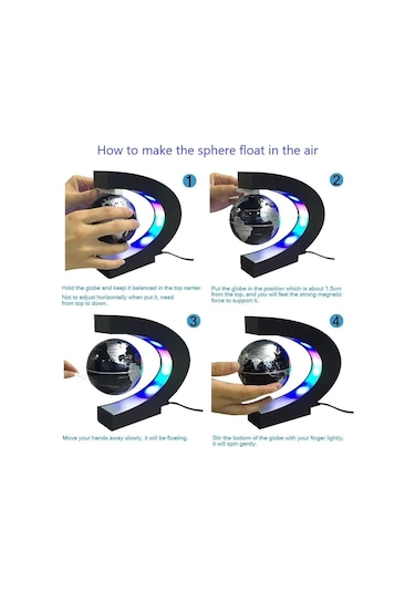 Manyetik Kaldırma Fonksiyonlu Havada Asılı Yerküre Altın