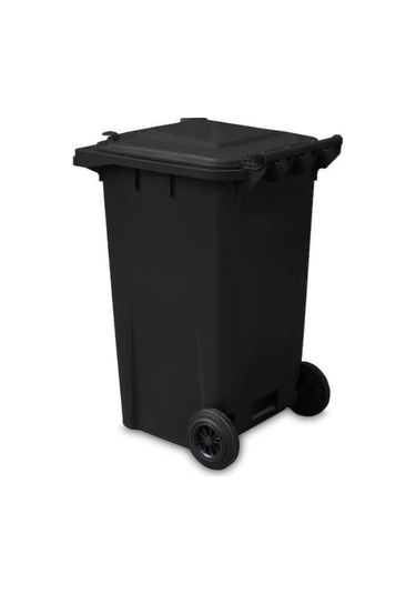 Siyah Plastik Çöp Konteyneri 240 Litre Konteyner - A+ Isıya Karşı Siyah