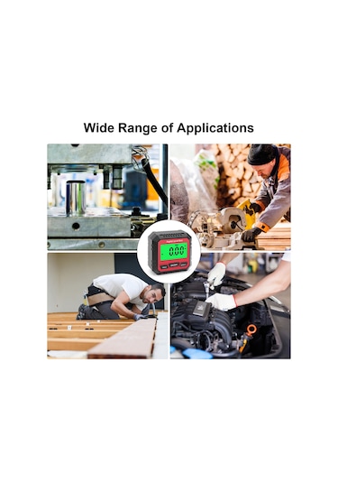 Manyetik Dijital Açı Ölçer Kesin Ve Göreli Ölçüm Açı Ve Eğim Dönüşümü İnklinometre Lcd Ekran Arka Işıklı Çok Amaçlı İnklinometre