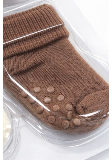 Yetiş Socks Bebek Kaydırmaz Tabanlı Çorap Çok Renkli